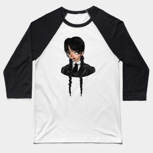 Wednesday Addams Netflix Baseball T-Shirt